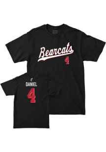 Conlan Daniel Cincinnati Bearcats Black NIL Script Short Sleeve Player T Shirt