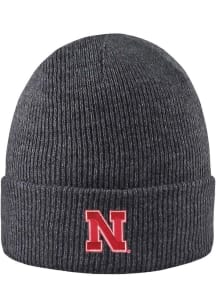 LogoFit Nebraska Cornhuskers Charcoal Northpole Cuffed Mens Knit Hat
