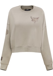 Pro Standard Charlotte Hornets Womens Brown Neutral Crew Sweatshirt