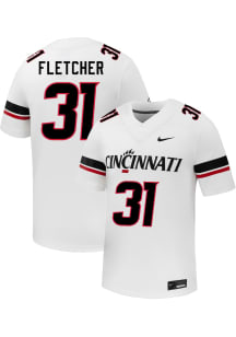 Max Fletcher  Nike Cincinnati Bearcats White NIL Name And Number Football Jersey
