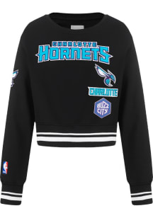Pro Standard Charlotte Hornets Girls Black Retro Classics Long Sleeve Sweatshirt