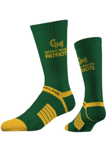 George Mason University Strideline School Logo Mens Crew Socks