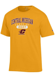 Champion Central Michigan Chippewas Gold Pill Class of 2027 Jersey Short Sleeve T Shirt
