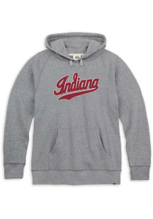 Rally Indiana Hoosiers Mens Grey Triblend Puff Ink Wordmark Fashion Hood