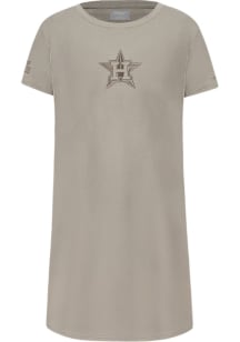 Pro Standard Houston Astros Girls Tan Neutral Short Sleeve Dress