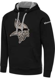 Antigua Minnesota Vikings Mens Black Victory Hood Long Sleeve Hoodie