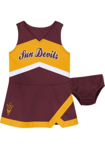 Arizona State Sun Devils Girls Maroon Cheer Captain Cheer Dress Set