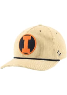 Zephyr Illinois Fighting Illini Vault Rope Theory Adjustable Hat - Brown