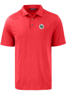 Cutter and Buck Ohio State Buckeyes Mens Red Coastline Short Sleeve Polo