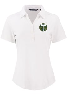 Cutter and Buck Portland Timbers Womens White Forge Eco Polo Short Sleeve Polo Shirt