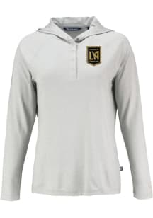 Cutter and Buck Los Angeles FC Womens Grey Coastline Eco Hooded Sweatshirt