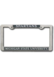 Michigan State Spartans Pewter License Plate Frame - Silver
