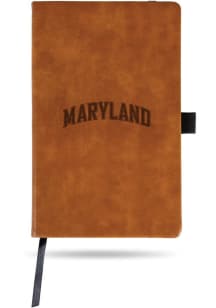 Maryland Terrapins Suede Notebook and Folder - Brown