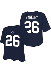 Saquon Barkley  Original Retro Brand Penn State Nittany Lions Womens Navy Blue Name and Number Sho..