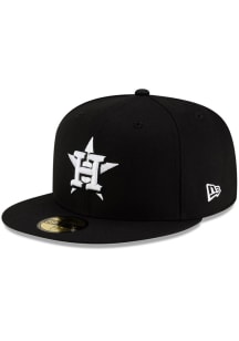 New Era Houston Astros Mens Black Tonal Logo Basic 59FIFTY Fitted Hat