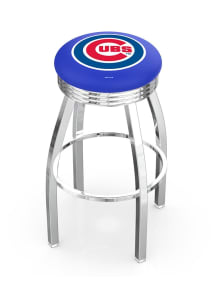 Chicago Cubs 3 Ring Chrome Seat Pub Stool - Silver