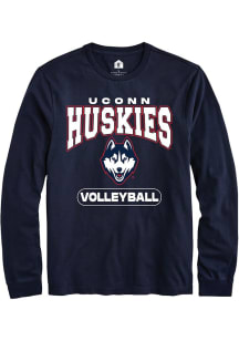 Summit Sportswear UConn Huskies Navy Blue Volleyball Long Sleeve T Shirt