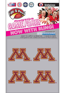 Minnesota Golden Gophers 4pk Glitter Tattoo