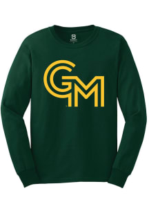 Summit Sportswear George Mason University Green Primary Logo Long Sleeve T Shirt