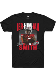 Jeremiah Smith Ohio State Buckeyes Black NIL Caricatures Jer-HIM-iah Short Sleeve Player T Shirt