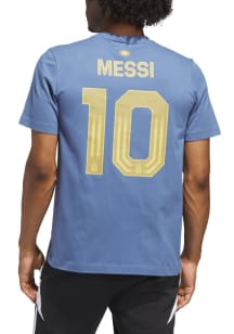 Argentina National Team White Adidas Messi Short Sleeve Player T Shirt