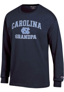 Champion North Carolina Tar Heels Navy Blue Grandpa Jersey Long Sleeve T Shirt
