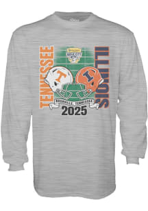 Blue 84 Illinois Fighting Illini Grey 2025 Music City Bowl Long Sleeve T Shirt