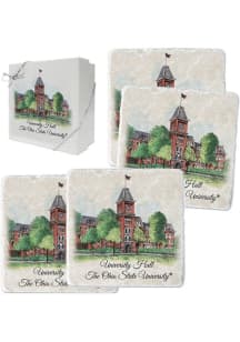 Ohio State Buckeyes Set of 4 University Hall Coaster - Red