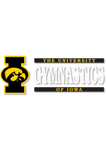 Iowa Hawkeyes 6x2 Gymnastics Auto Decal - Gold