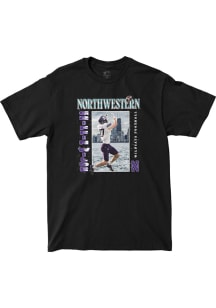 Griffin Wilde Northwestern Wildcats Black Big Ten Media Days Custom Short Sleeve Player T Shirt