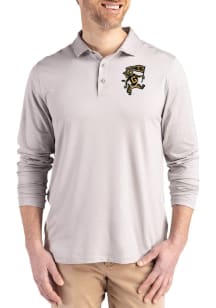 Cutter and Buck Grambling State Tigers Mens Grey Vault Coastline Long Sleeve Polo Shirt