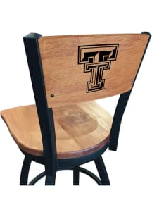 Texas Tech Red Raiders Maple Seat Maple Back Swivel Pub Stool - Brown