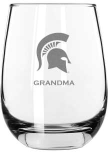 Michigan State Spartans Grandma 15oz Stemless Wine Glass - White