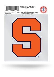 Syracuse Orange Small Static Cling Auto Static Cling Decal - Orange