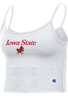 Champion Iowa State Cyclones Womens White Cropped Cami Tank Top