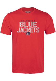 Levelwear Columbus Blue Jackets Youth Red Richmond Jr Carve Short Sleeve T-Shirt