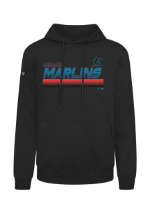 Levelwear Miami Marlins Mens Black Podium Breaker Long Sleeve Hoodie