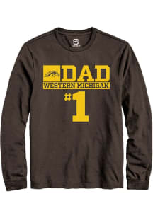 Summit Sportswear Western Michigan Broncos Brown No 1 Dad Long Sleeve T Shirt