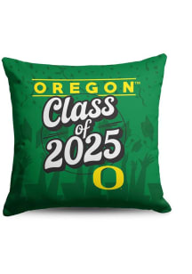 Oregon Ducks Class of 2025 18x18 Throw Pillow - Green