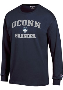 Champion UConn Huskies Navy Blue Grandpa Jersey Long Sleeve T Shirt