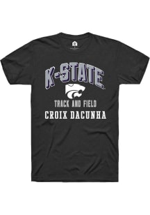 Croix DaCunha K-State Wildcats Black NIL Arch Logo Short Sleeve Player T Shirt