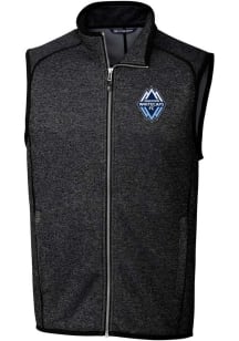 Cutter and Buck Vancouver Whitecaps FC Mens Charcoal Mainsail Sleeveless Jacket