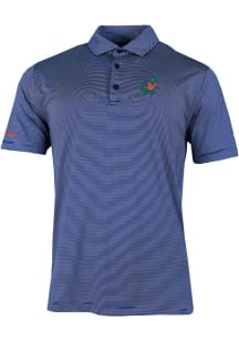 Columbia Florida Gators Mens Blue Albert Double Hit Short Sleeve Polo