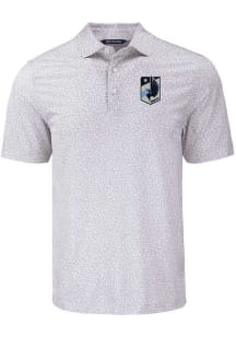 Cutter and Buck Minnesota United FC Mens Grey Pike Flora Short Sleeve Polo