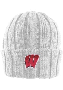LogoFit Wisconsin Badgers White Watchman Womens Knit Hat
