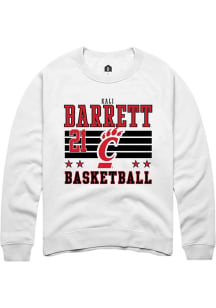 Kali Barrett Cincinnati Bearcats Mens White NIL Striped Player Crew