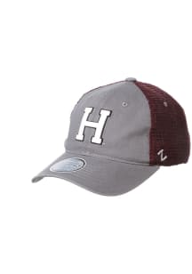 Zephyr Harvard Crimson Basic Trucker Meshback Adjustable Hat - Grey