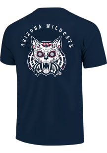 Arizona Wildcats Navy Blue Sugar Skull Short Sleeve T Shirt