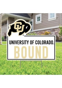 Colorado Buffaloes School Bound Yard Sign - White