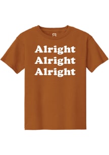 Summit Sportswear Austin Youth Orange Alright Short Sleeve T-Shirt